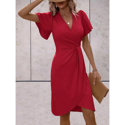 Sienna | Flowy Wrap Midi Dress – Feminine & Effortless | Momount