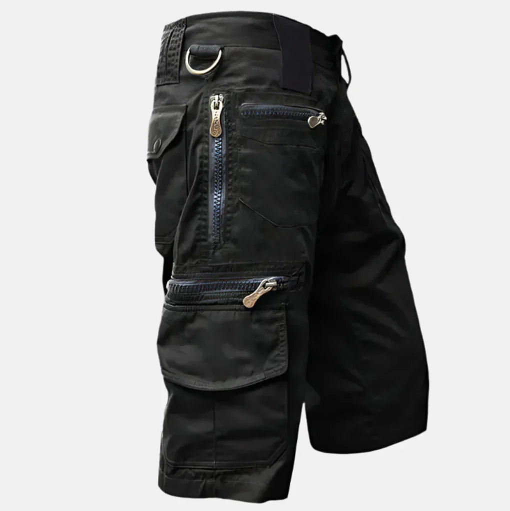 Momount Men Cargo Shorts – Multi-Pocket Zip D-Ring Tactical Work Utility