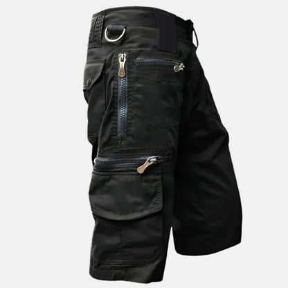 Momount Men Cargo Shorts – Multi-Pocket Zip D-Ring Tactical Work Utility