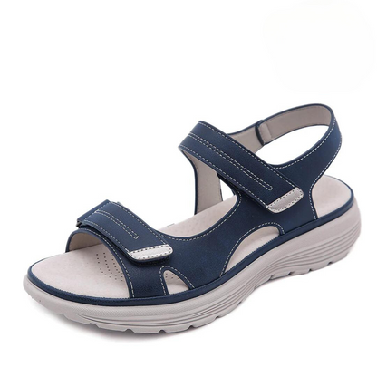 Momount Women Comfort Sandals Velcro Strap Casual Summer Orthopedic Cushioned Support Lightweight Open Toe Walking Design