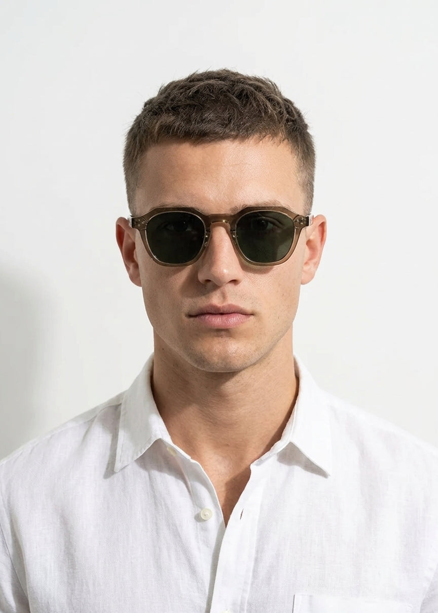 Ophira | Vintage Acetate Square Frame Sunglasses