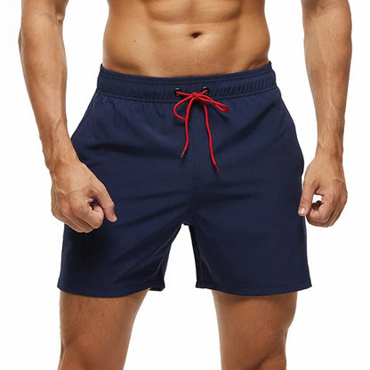 Momount Men Swim Shorts – Elastic Waist Mesh Liner Drawstring Pocket