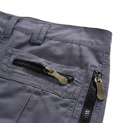 Momount Men Cargo Shorts – Multi-Pocket Zip D-Ring Knee Length Tactical