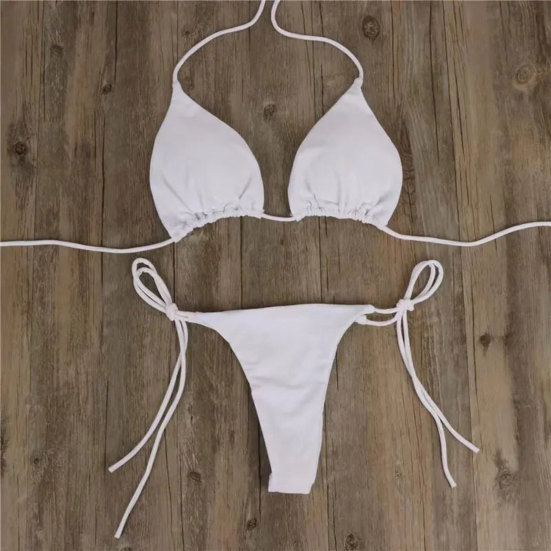 Momount Women Triangle Bikini Set