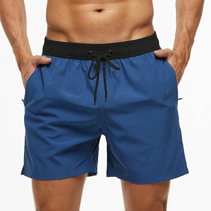 Momount Men Swim Shorts – Elastic Waist Mesh Liner Drawstring Pocket