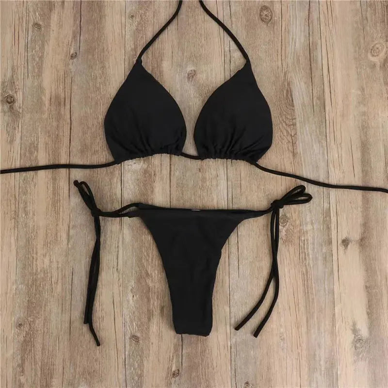 Momount Women Triangle Bikini Set