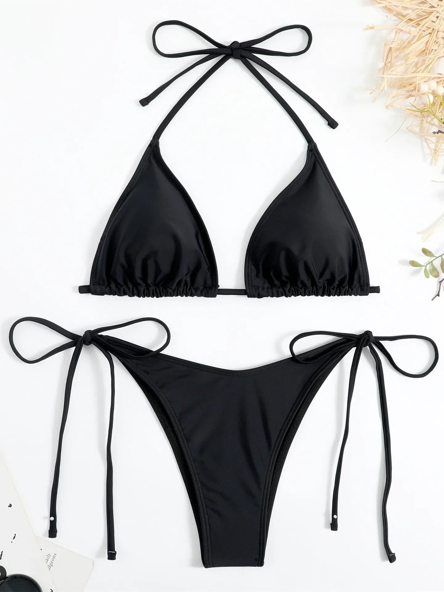 Momount Women Triangle Bikini Set