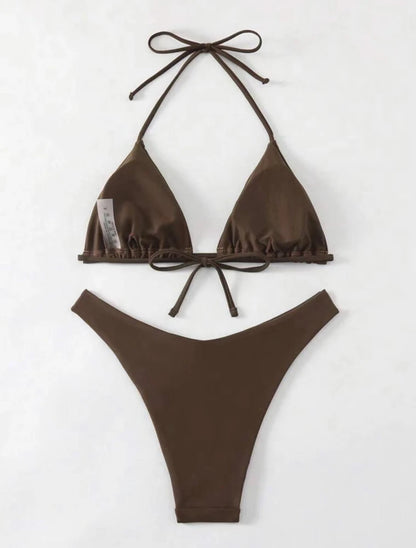 Momount Women Halter Bikini Set