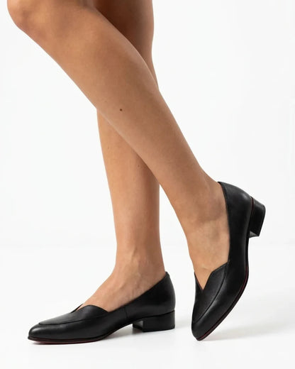 Momount Women’s Block Heel Pumps – Pointed Toe Office — flats-for-women-closed-toe-slip-on-black-02-reference-view.webp