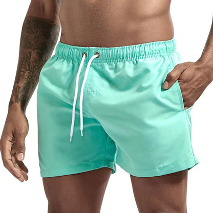 Momount Men Swim Shorts – Drawstring Quick Dry Summer Elastic Waist