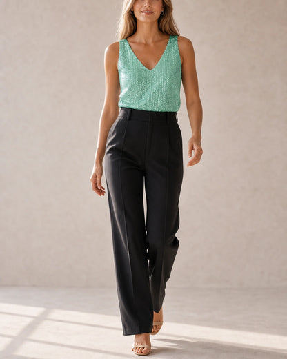 Martha | Ženski top z bleščicami in V-izrezom — image 6