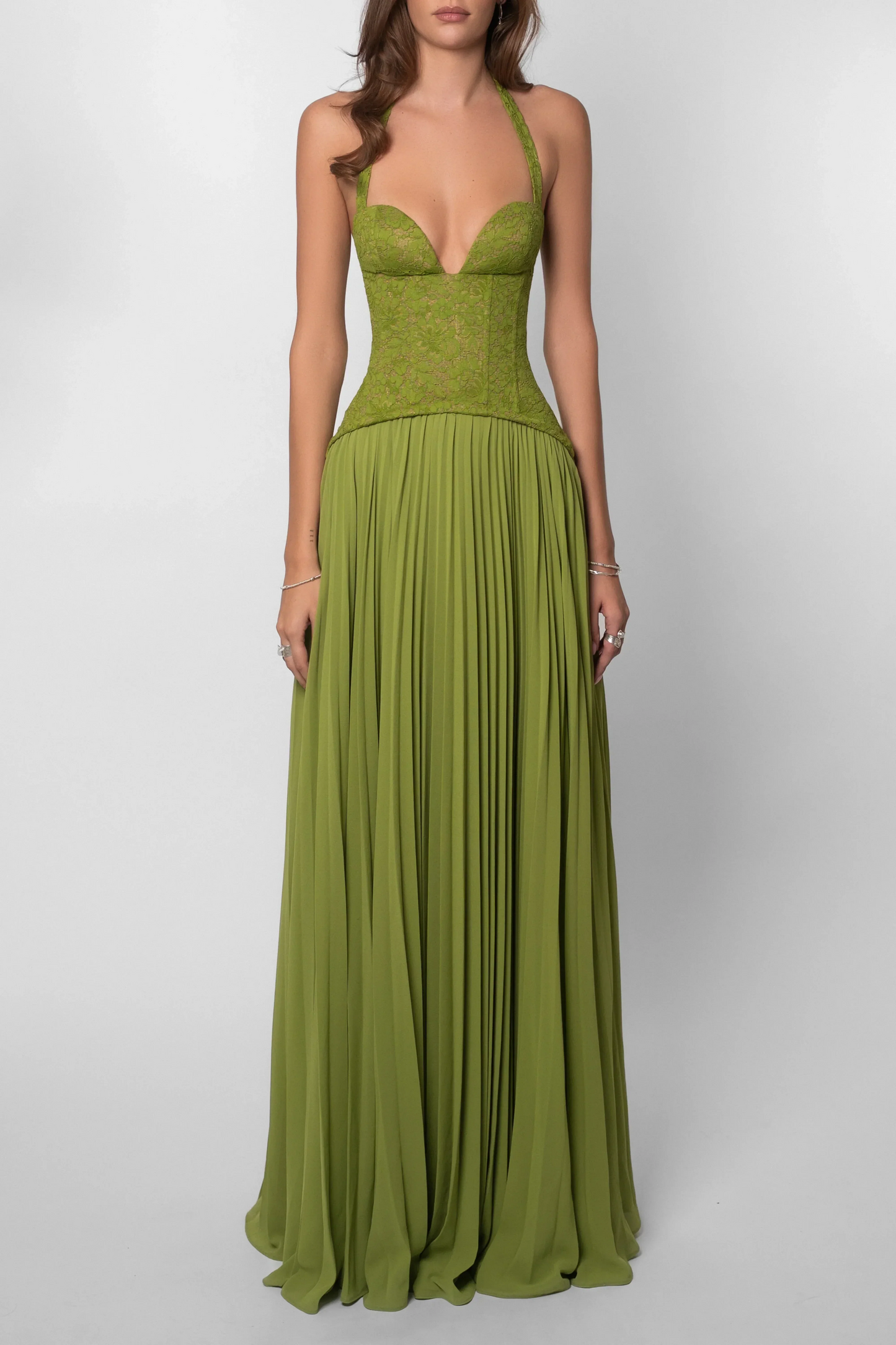 Cosima | Elegant Satin One Shoulder Cape Sleeveless Evening Maxi Dress